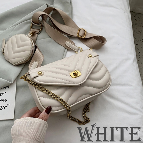 Brand New Woman PU Leather  Crossbody purse/handbag with mini coin bag - Picture 4 of 7